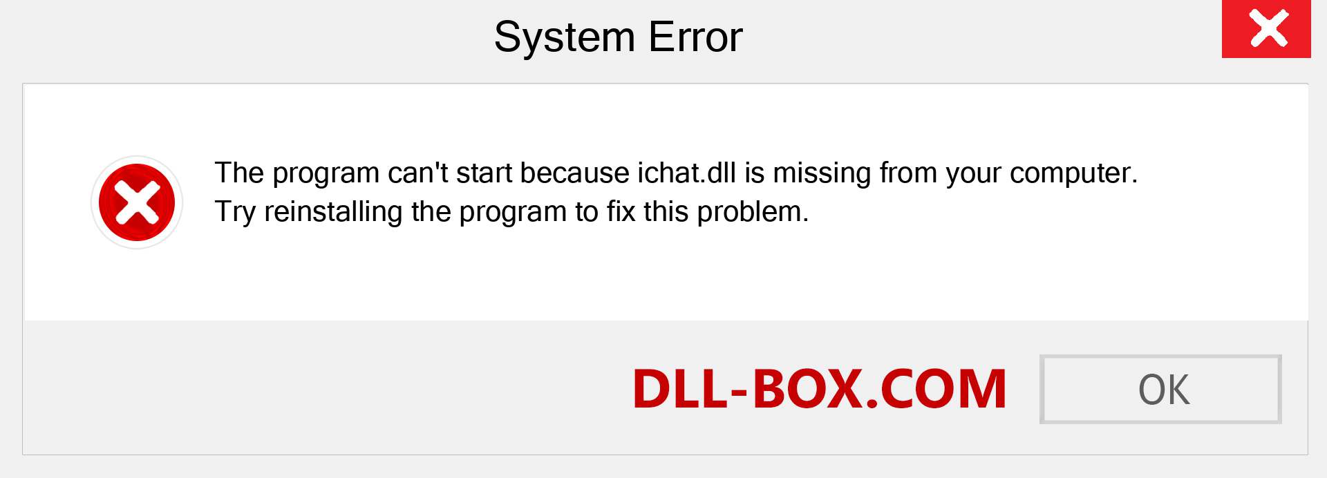  ichat.dll file is missing?. Download for Windows 7, 8, 10 - Fix  ichat dll Missing Error on Windows, photos, images